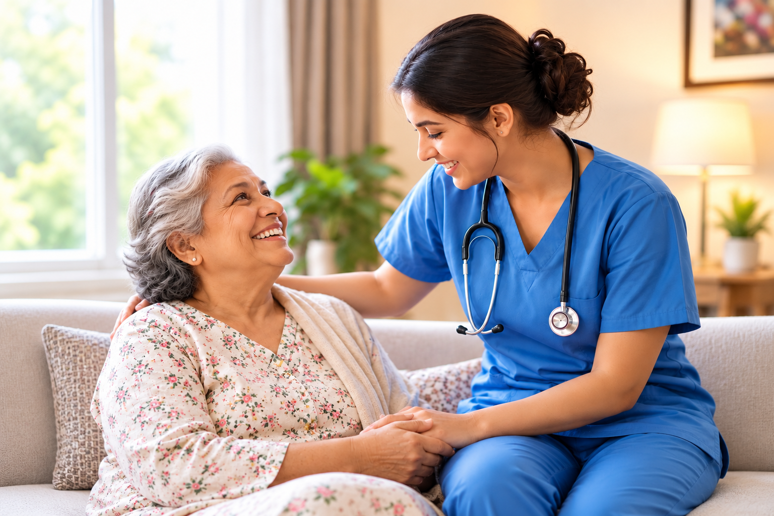Professional home care nurse
